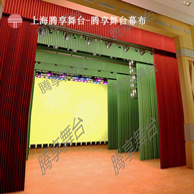 ​腾享舞台机械侧帘幕（侧条幕）幕布,灯光吊杆,音响设计服务商
