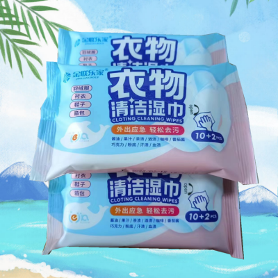 代工去污湿巾衣物清洁湿巾批发羽绒服湿巾生产厂家